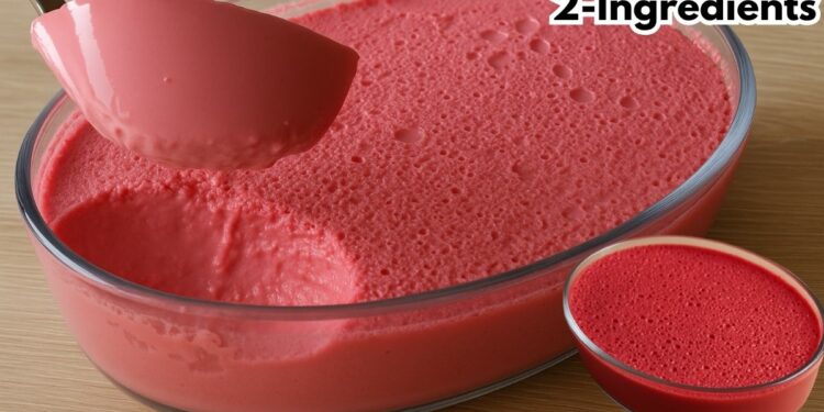 2-Ingredient Dairy-Free Cherry Gelatin Cream Dessert in 5 Minutes