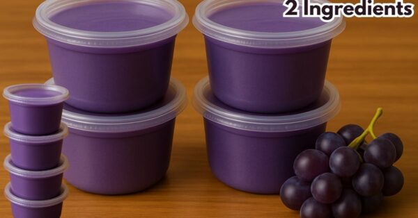 Creamy Grape Dessert with just 2 Ingredients in the Blender, Super Creamy