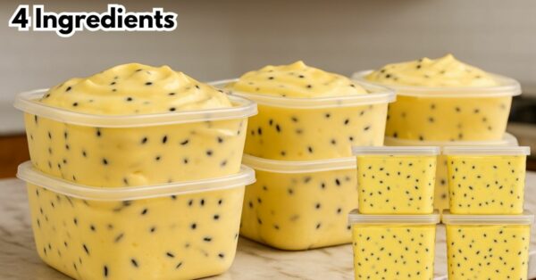 Creamy Passion Fruit Dessert with a Touch of Chocolate – Just 4 Ingredients, Easy & Budget-Friendly