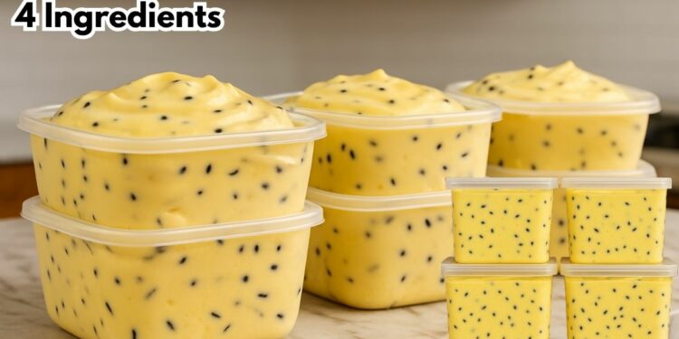 Creamy Passion Fruit Dessert with a Touch of Chocolate – Just 4 Ingredients, Easy & Budget-Friendly