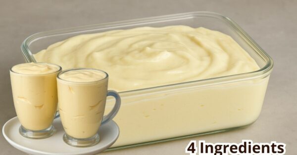 Creamy Pineapple Dessert Without Gelatin with 4 ingredients, Easy and Economical