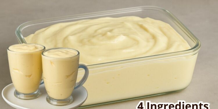 Creamy Pineapple Dessert Without Gelatin with 4 ingredients, Easy and Economical