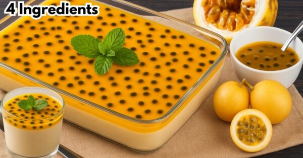 Passion Fruit Dessert with 4 Ingredients (Blender Recipe)