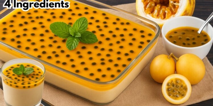 Passion Fruit Dessert with 4 Ingredients (Blender Recipe)
