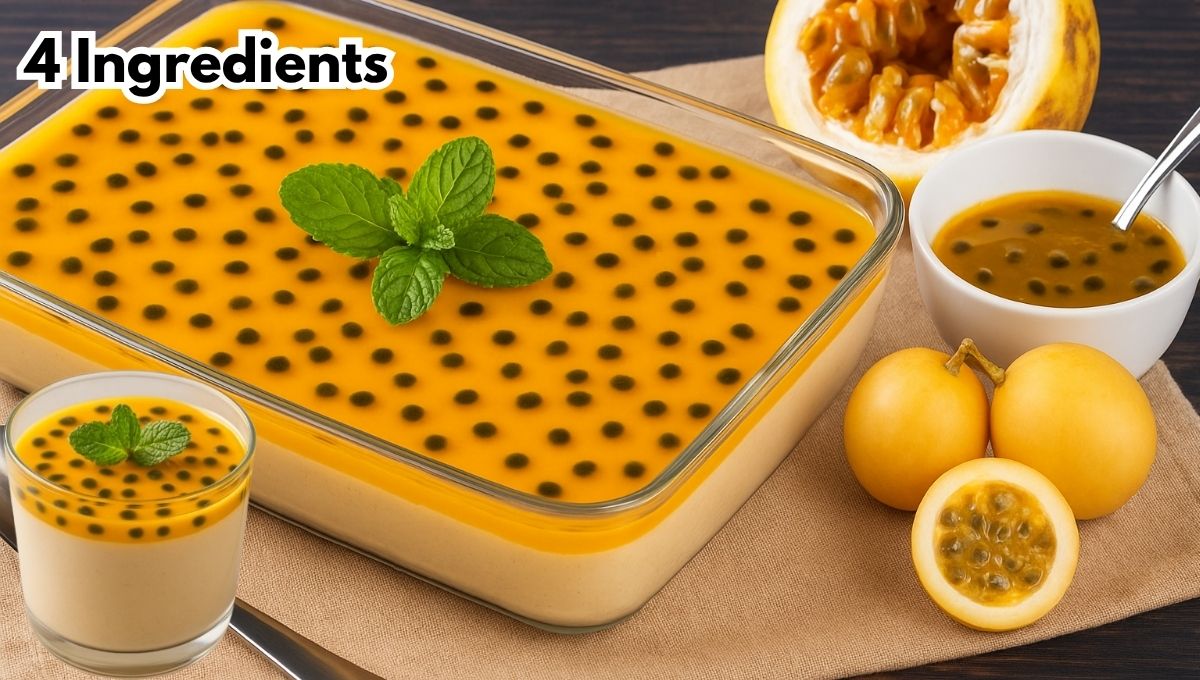 Passion Fruit Dessert with 4 Ingredients (Blender Recipe)
