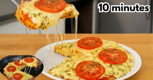 Quick and Easy Pizza in a Frying Pan – No Oven Required, in 10 minutes
