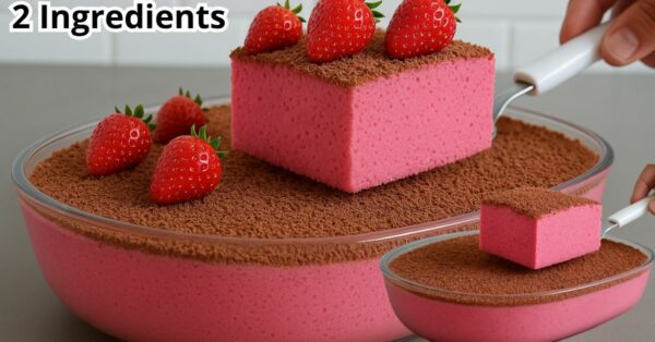 Strawberry Dessert with Only 2 Ingredients – Easy, Quick and Economical