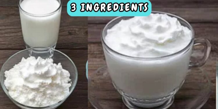 Homemade Whipped Cream with 3 Ingredients