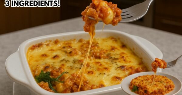Easy 3-Ingredient Cheesy Lasagna Perfect for Family Dinners, in 25 Minutes
