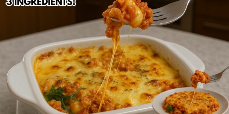 Easy 3-Ingredient Cheesy Lasagna Perfect for Family Dinners, in 25 Minutes