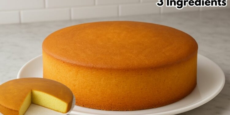 Quick and Easy Cake with 3 Ingredients (No Milk), in just a Few Minutes