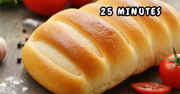 Soft Homemade Bread, Simple and Delicious: Ready in 25 minutes