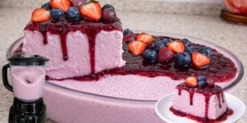 Blender Grape Cream Dessert