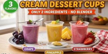 3 Easy 2-Ingredient Dessert Cups Grape, Pineapple, and Strawberry
