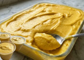 Easy 2-Ingredient Mango Cream Dessert Without a Blender