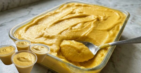 Easy 2-Ingredient Mango Cream Dessert Without a Blender