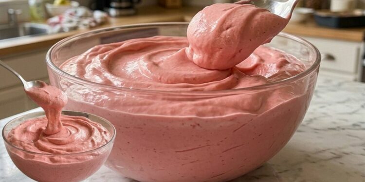 Easy Strawberry Mousse with Powdered Drink Mix